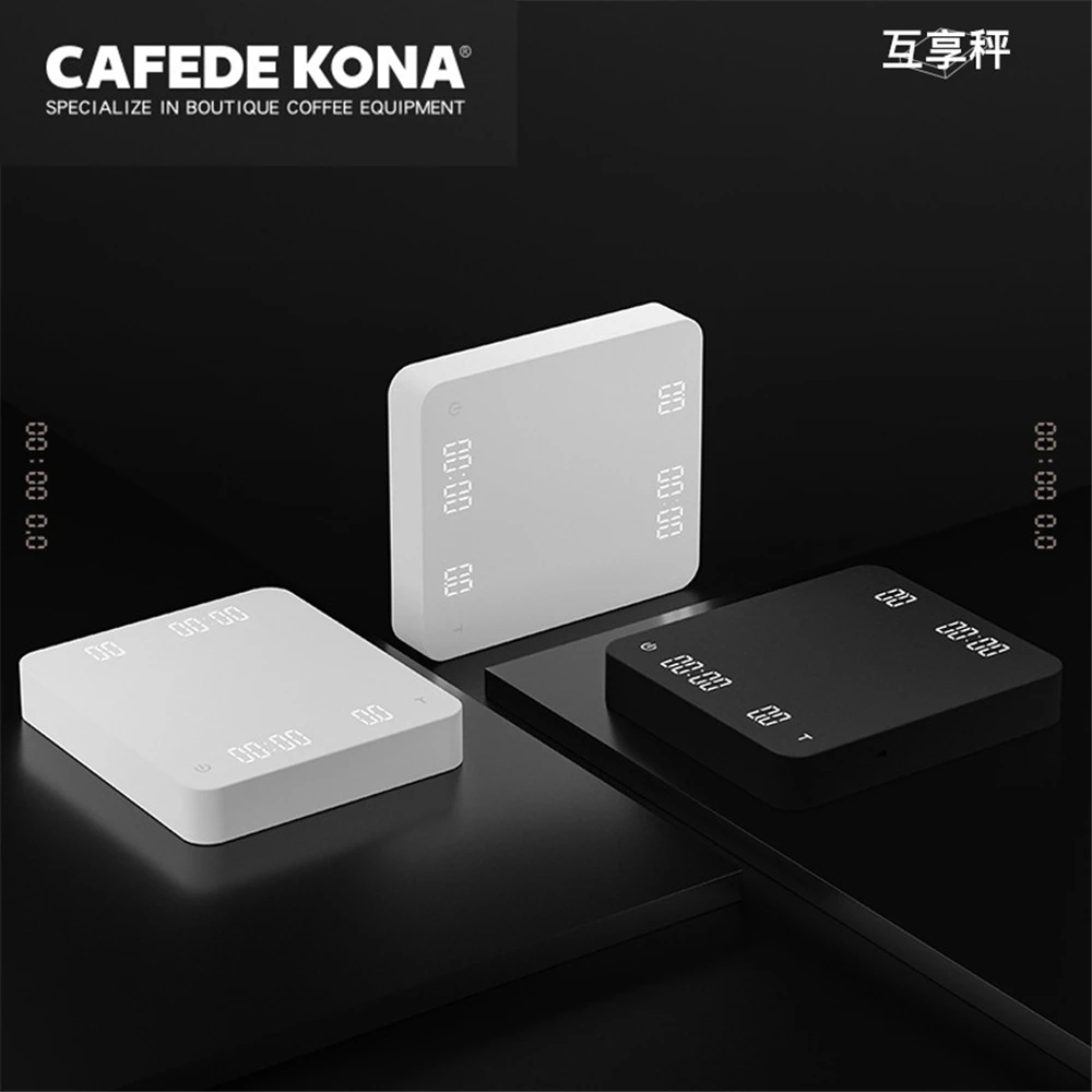 

CAFEDE KONA Electronic Scale Pour Over Espresso Coffee Scale Smart Scale Automatic Timing Kitchen Scales 2KG/0.1g