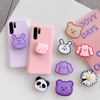 ins silicone cartoon phone stand creative retractable phone grip for iphone samsung xiaomi phone accessories