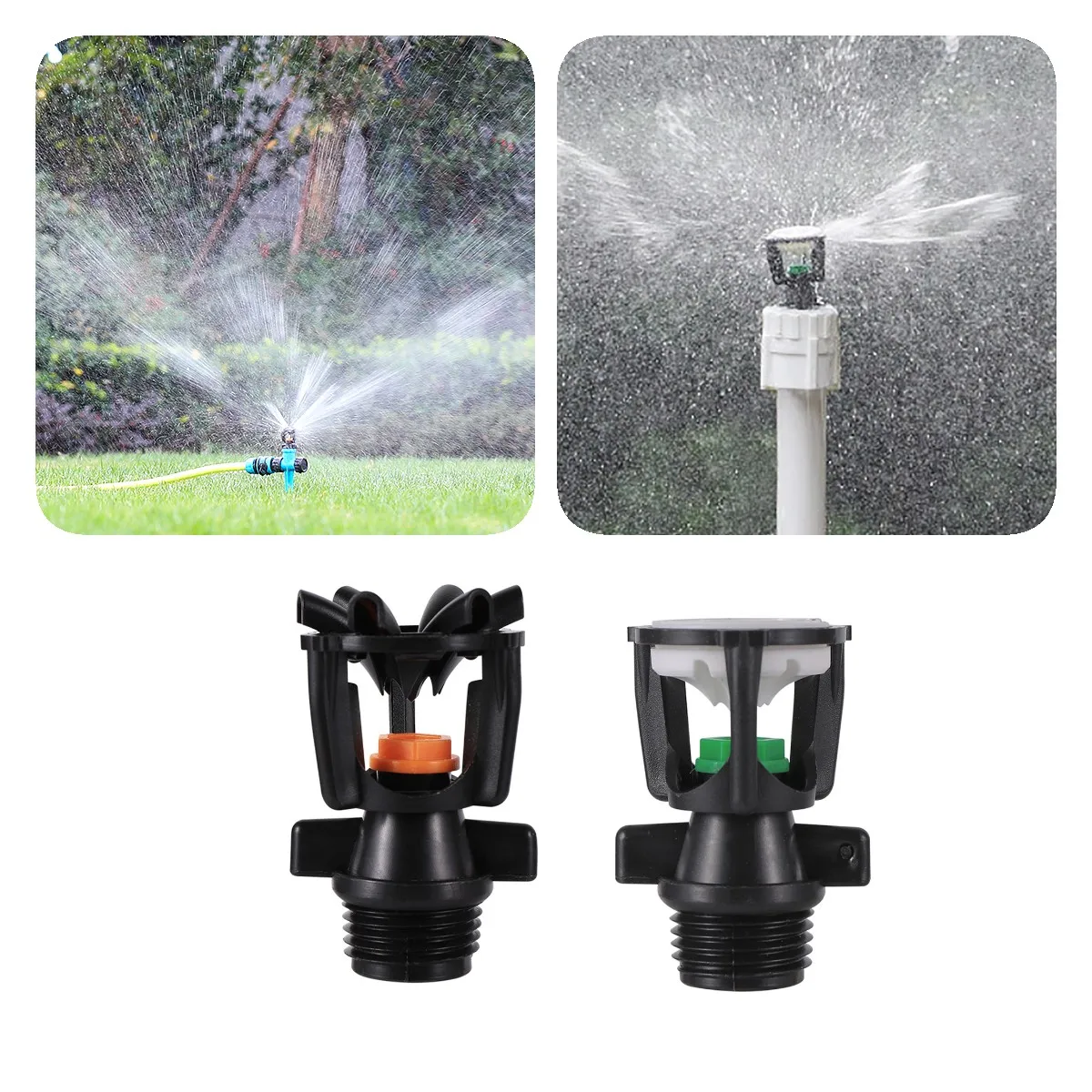 Mini Rotary Irrigation Spray Nozzle Garden Lawn Farmland 360° Watering Nozzles
