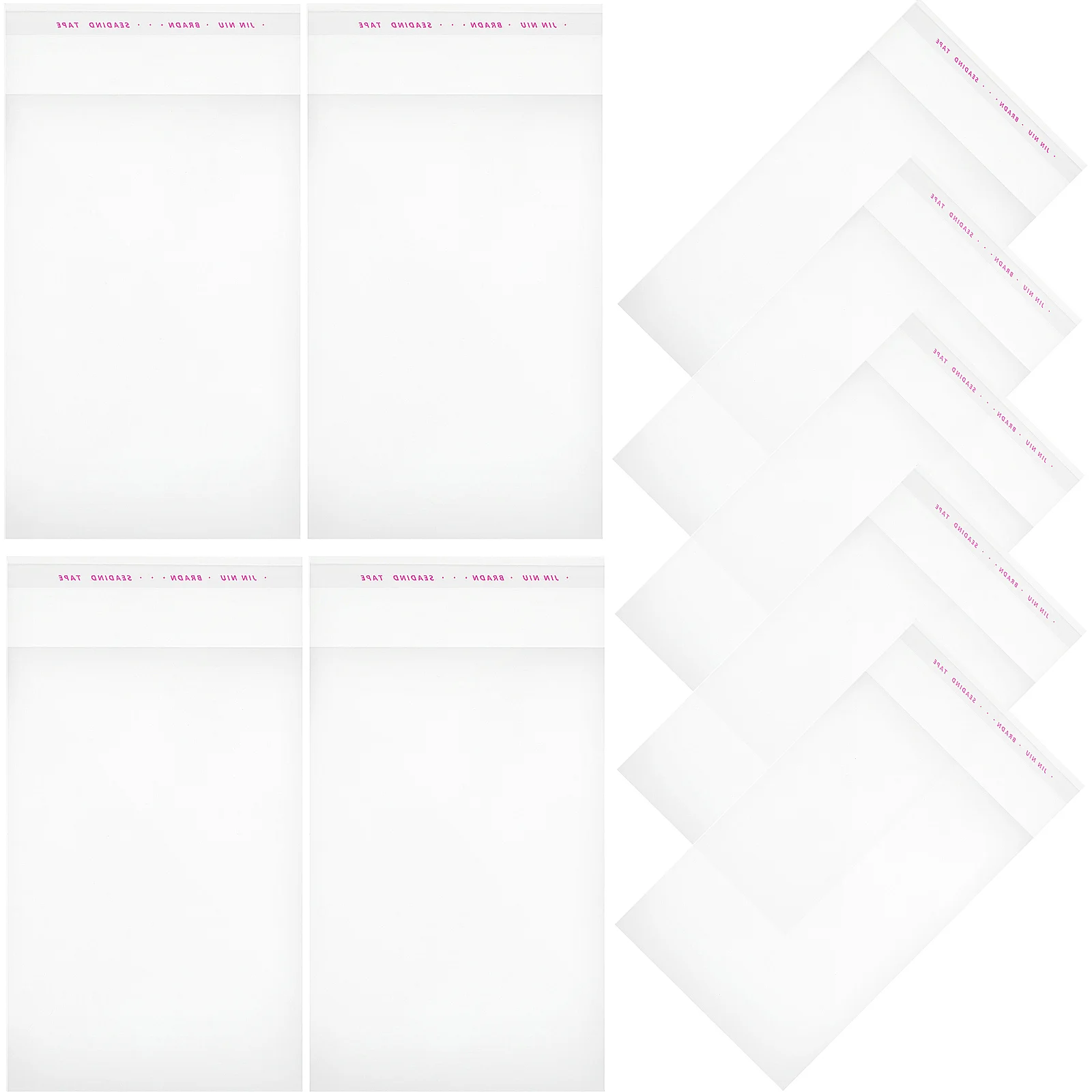 

100 Small Transparent Clear Multifunctional Bags Storage Bags Bags Flat Bags