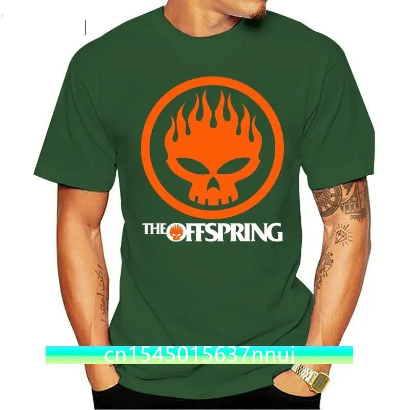 Купи New The Offspring Skull Logo Rock Band Men's Black T-Shirt Size S To 3XL TEE Shirt New Funny Cotton за 751 рублей в магазине AliExpress