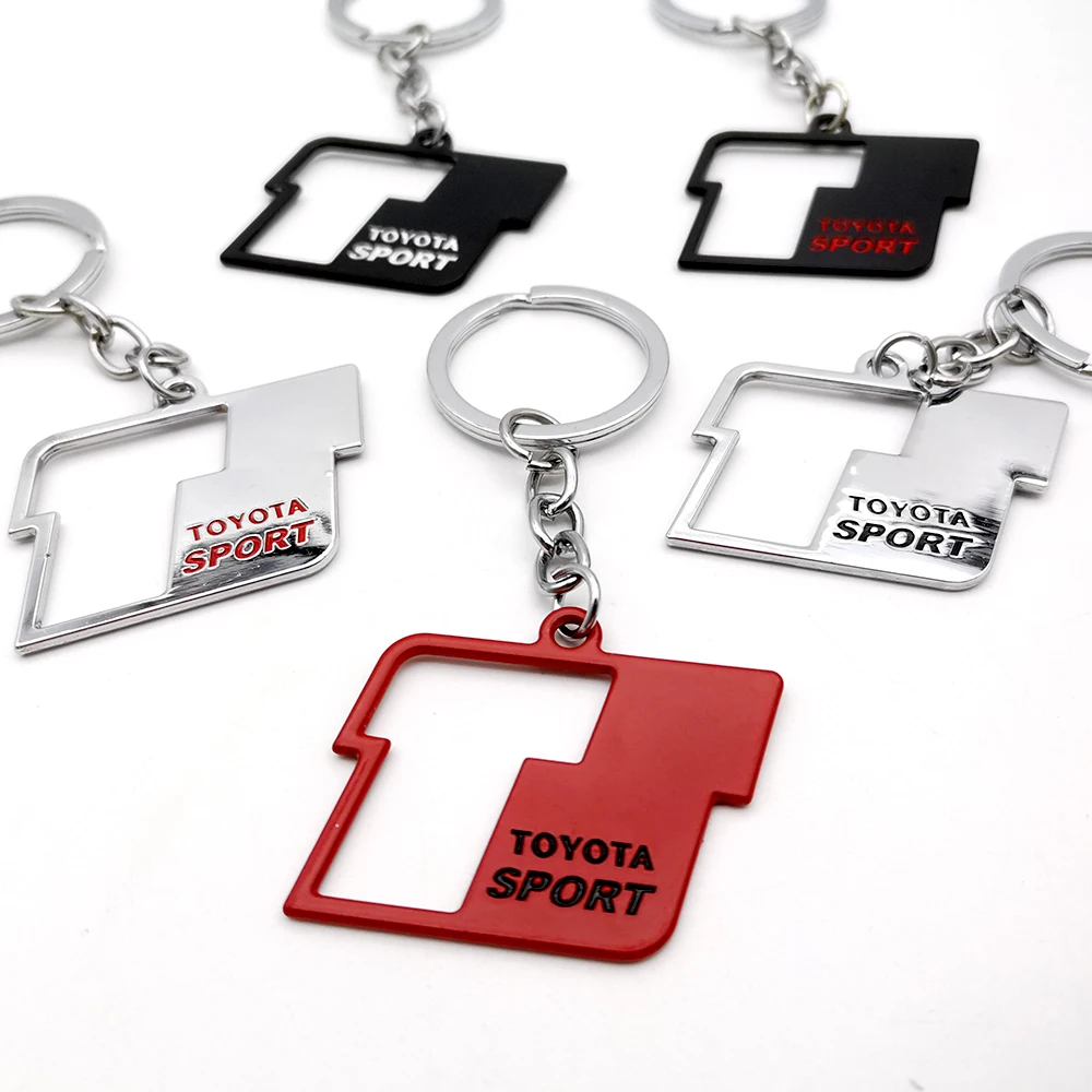 

T Sport Car Keychain Key Chain Ring Key Holder for Toyota Corolla Prado Tundra Highlander Venza Camry Prius Yaris Verso Keyring