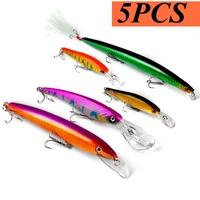 mixed fishing lures set bass pike towing trout bait float rock small fatty sinking pencil bait wobbler feather pesca lures kit
