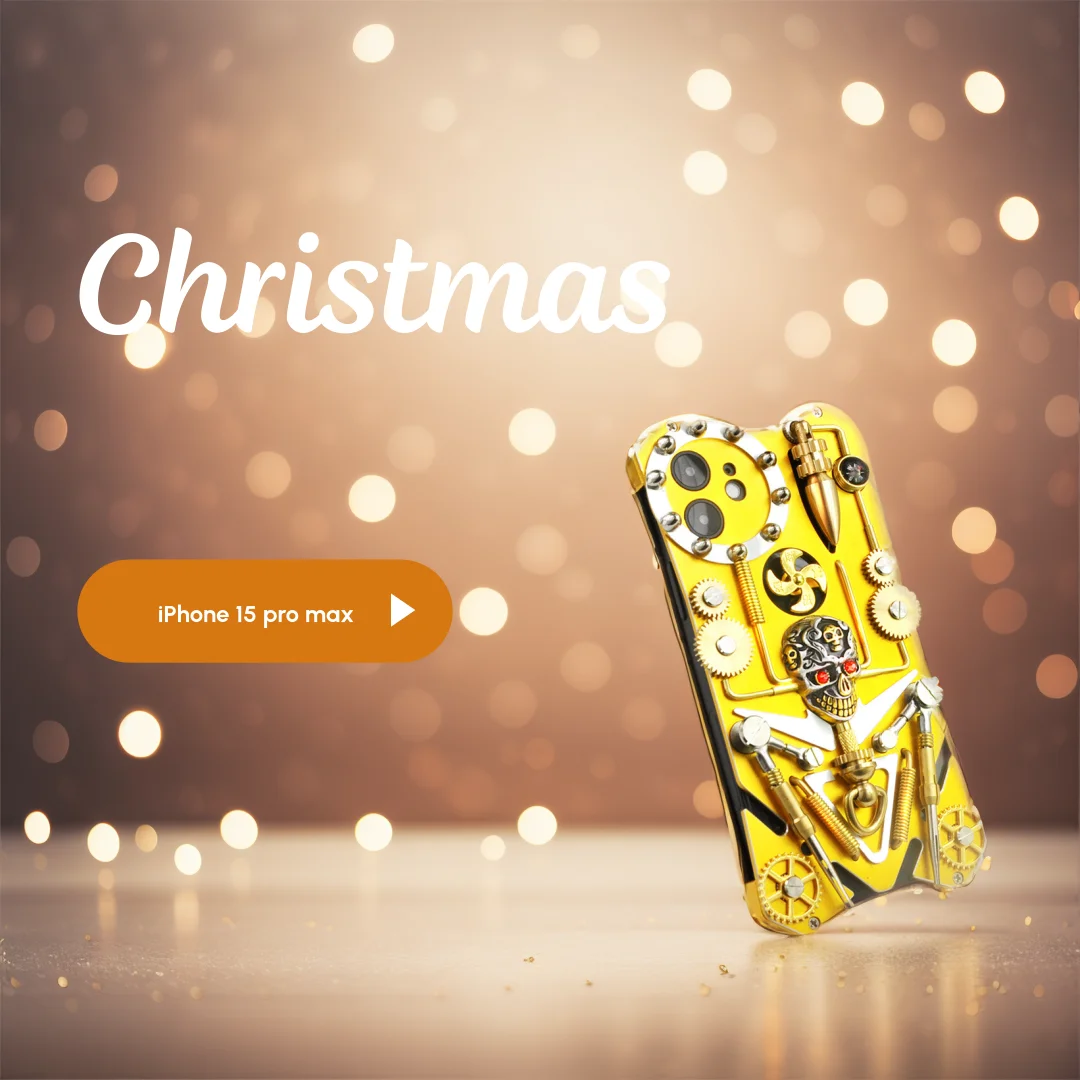 

Applicable iphone13pro gear metal mobile phone case iPhone14promax punk personality creative anti-drop protective case