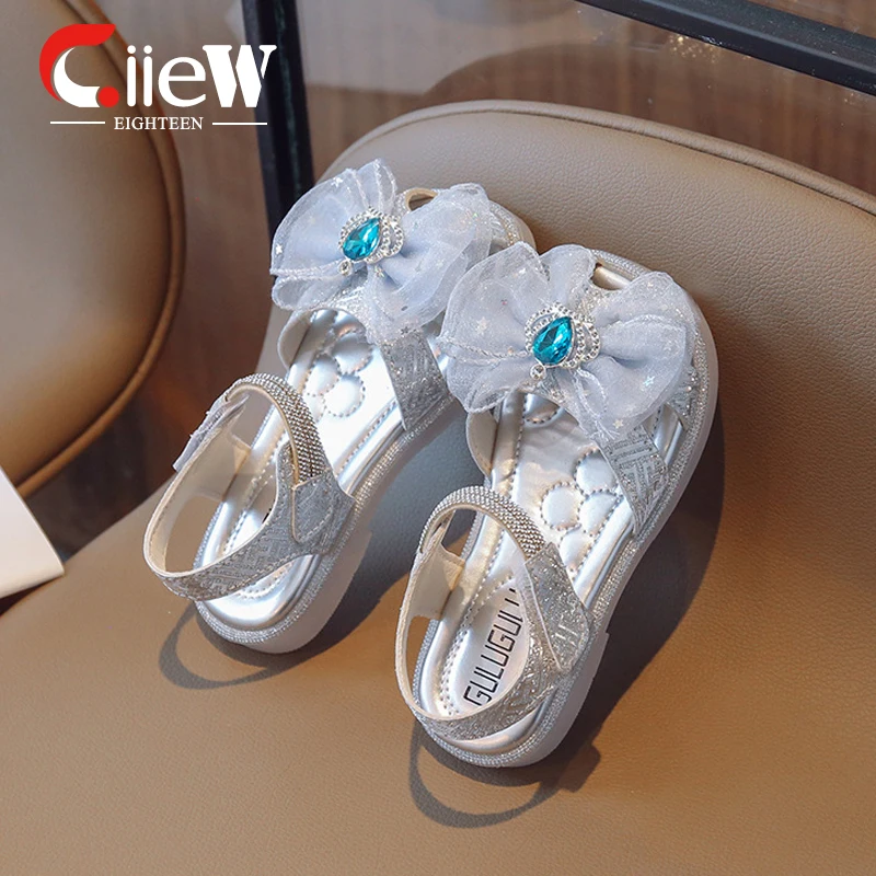

Size 23-36 Princess Shoes Fabulous Children Sandal Crowns Children's Dance Shoes Wear-Resistant Shoes for Kids chaussure enfant