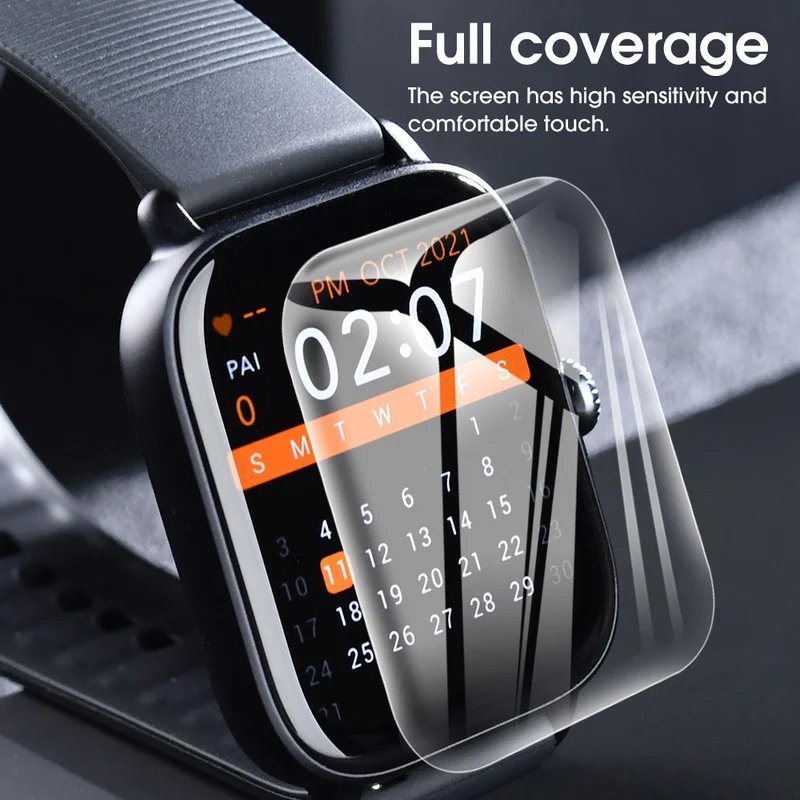 Мягкая прозрачная защитная пленка из ТПУ для смарт-часов Amazfit GTS 3 mini | Электроника