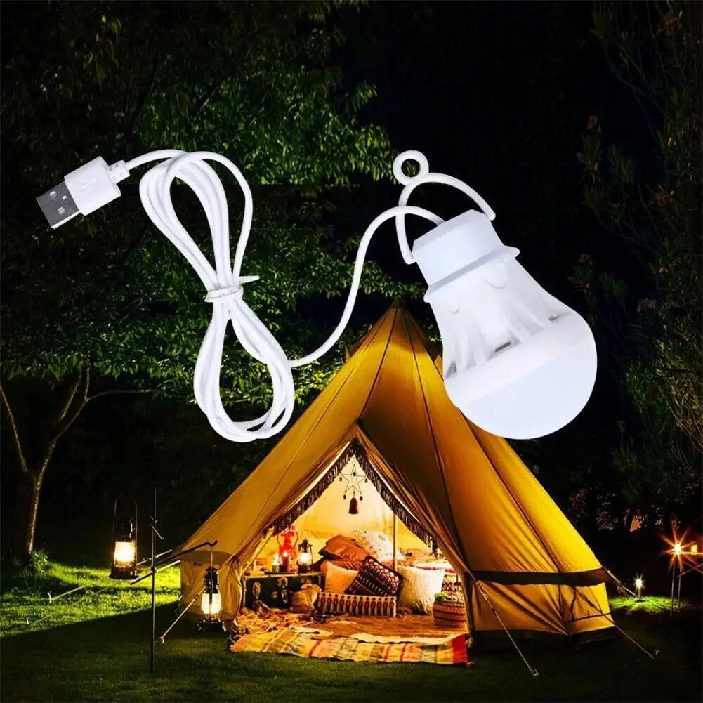 

USB LED Camping Light 5W Portable LED Bulb for Garage Warehouse Car Truck Fishing Boat Outdoor Emergency Light Children Bed Lamp