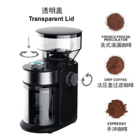 electric coffee grinder 220v 150w grinder electric mill 18 gears fast speed home grinding machine grains spices cereals kitchen