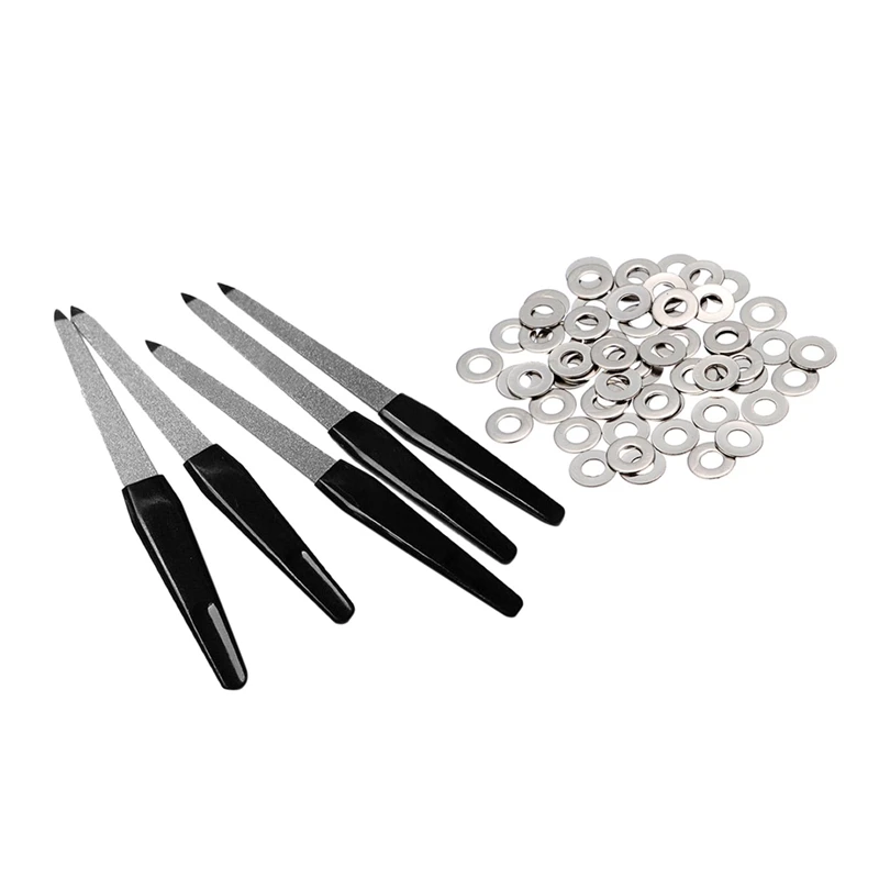 

Плоская прокладка для шайбы из нержавеющей стали M8 304, 20 шт., серебристого цвета и 5 шт. пластиковых ручек, металлические двухсторонние пилки ...