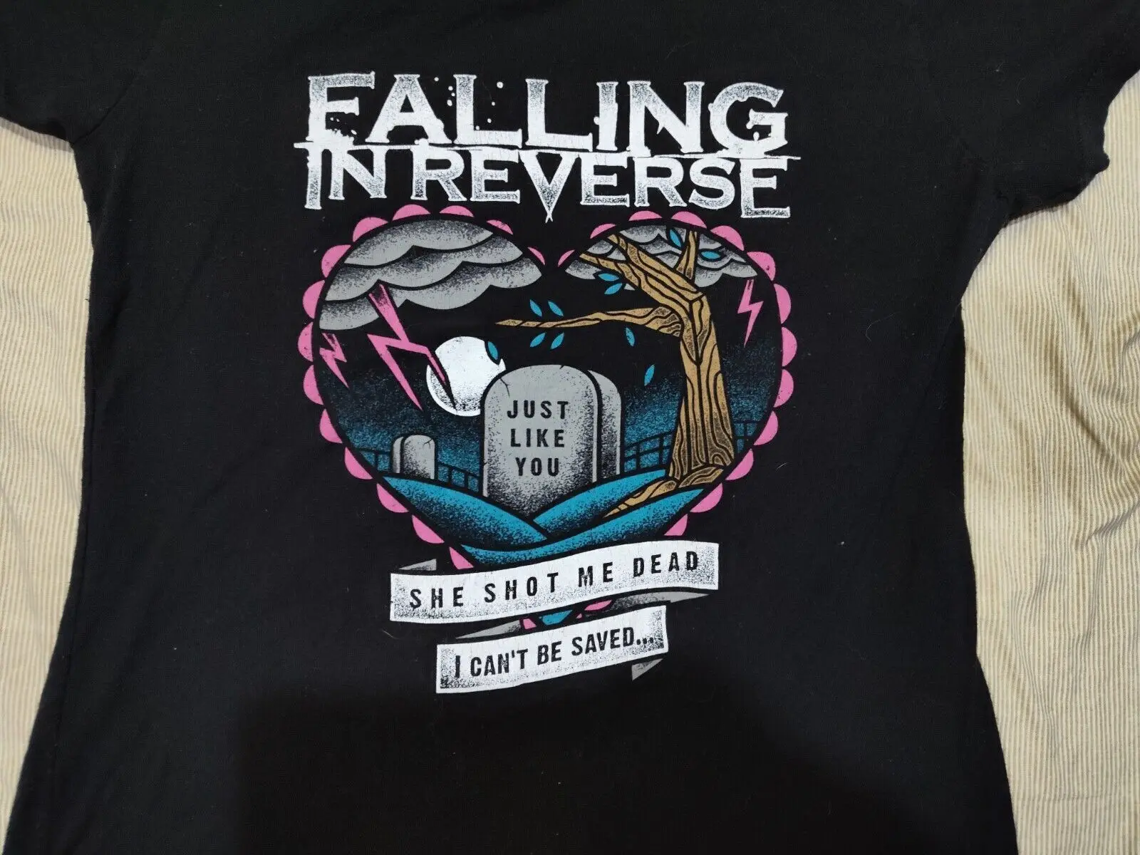 Футболка Falling in Reverse She Shot Me Dead S 234XL черная NG2098
