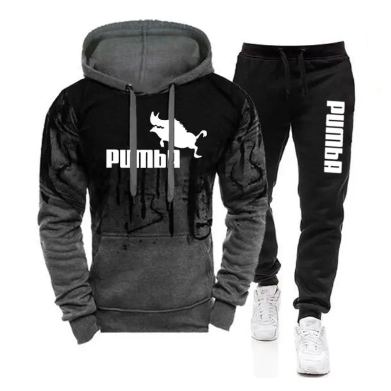 

Mens Tracksuit Hoodies and Black Sweatpants High Quality Male Dialy Casual Sports Jogging Set Autumn Outfits 2023 Hot New Sale
