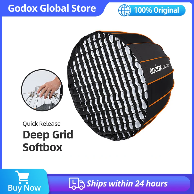 Godox QR-P70 70 см QR-P90 90 QR-P120 120 быстросъемный параболический глубокий софтбокс + сотовая