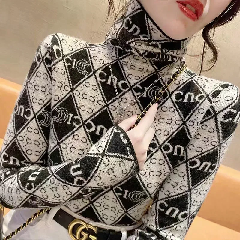 Женская одежда тонкие эластичные винтажные свитера Y2k зимние удобные мягкие