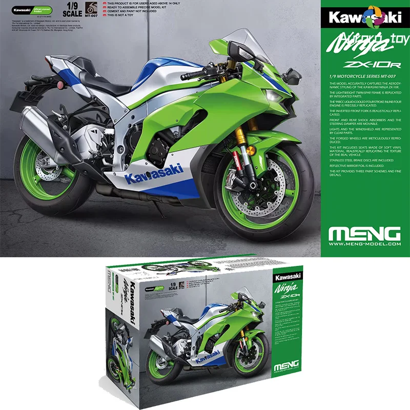 まき Модель мотоцикла MENG Kawasaki Ninja ZX-10R 1/9 | AliExpress