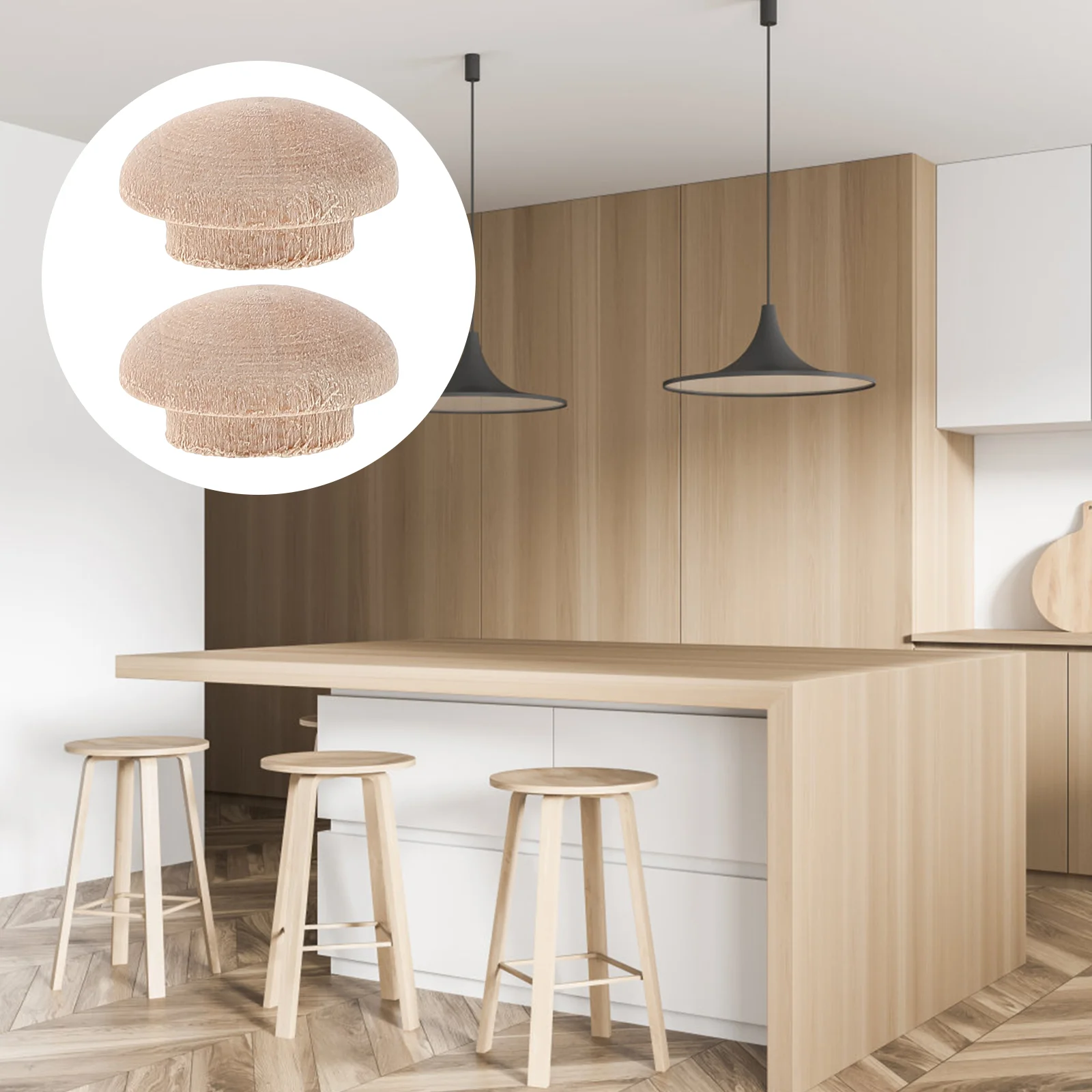 

200 Pcs Furniture Hole Cork Cover Caps Drill Wooden Decor Plugs for Reusable Screw Covers Holes