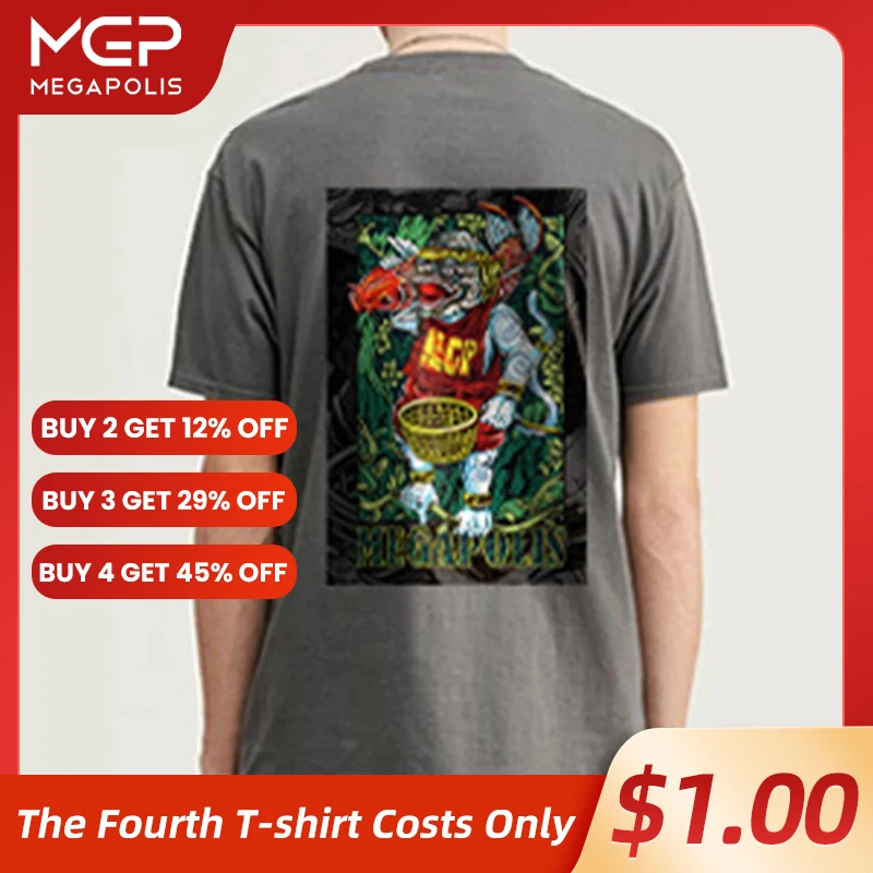 

MGP New Oversized T-shirt For Men Summer Fashion All-match Ghost/god Graffiti Print Man's T-shirt