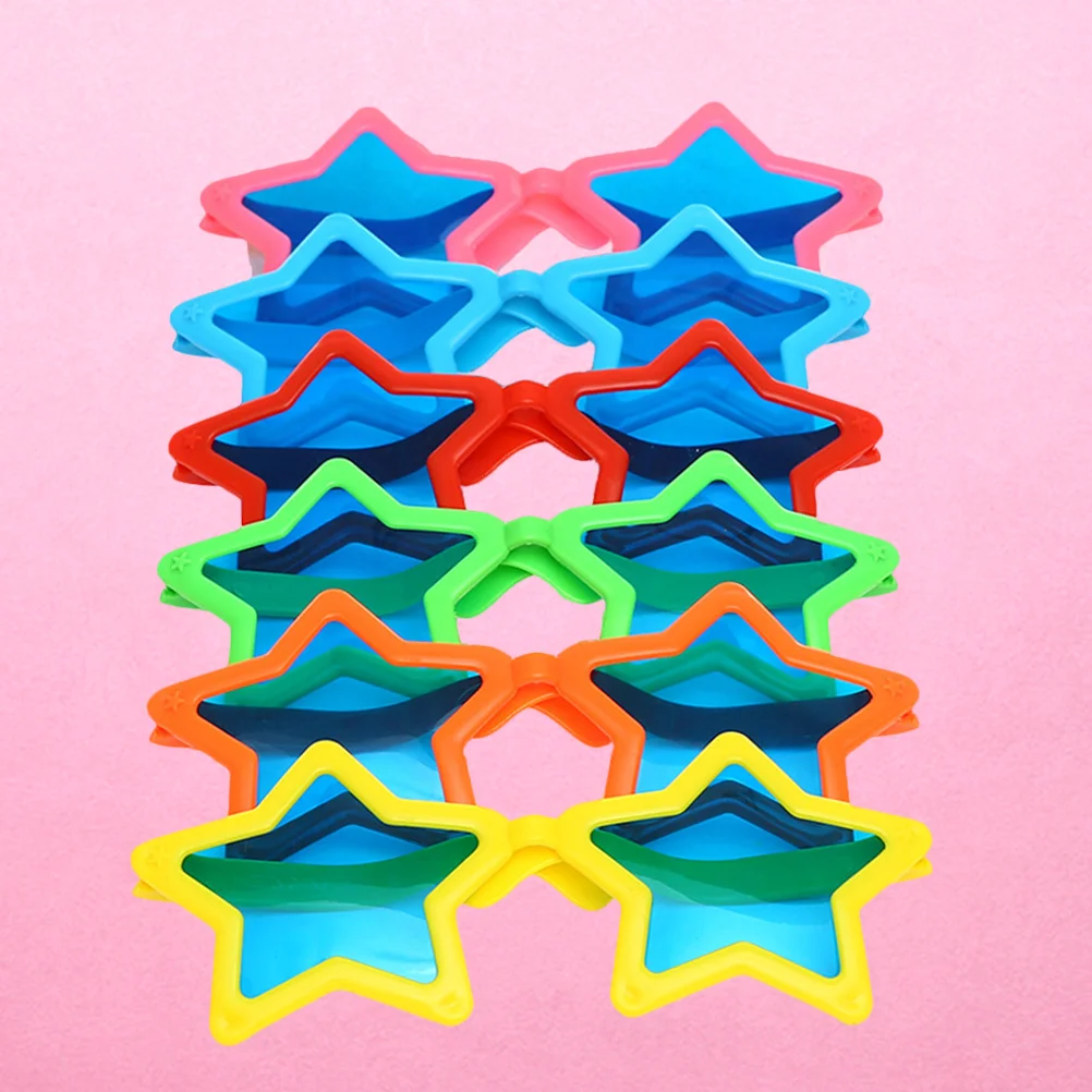 

6pcs Kids Star Shaped Sunglasses Costumes Cosplay Halloween Party Fun Party Favor Photo Booth Props