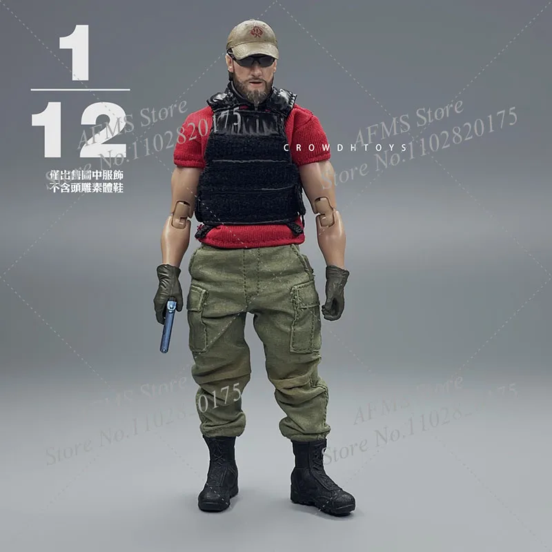 Фото Коллекционная фигурка CROWDHTOYS в масштабе 1/12, черный тактический жилет, доспехи, боевая армейская грудь, висит, подходит для 6-дюймовой экшн-фигурки солдата №5