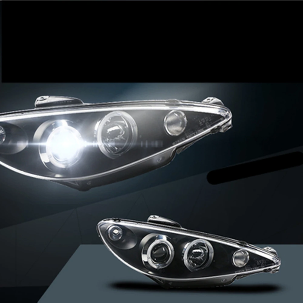 Фото Светодиодная фара для Peugeot 206 2004-08 DRL дневные ходовые огни сигнал поворота ангельские глазки ксеноновые автомобильные аксессуары для автомобиля №3