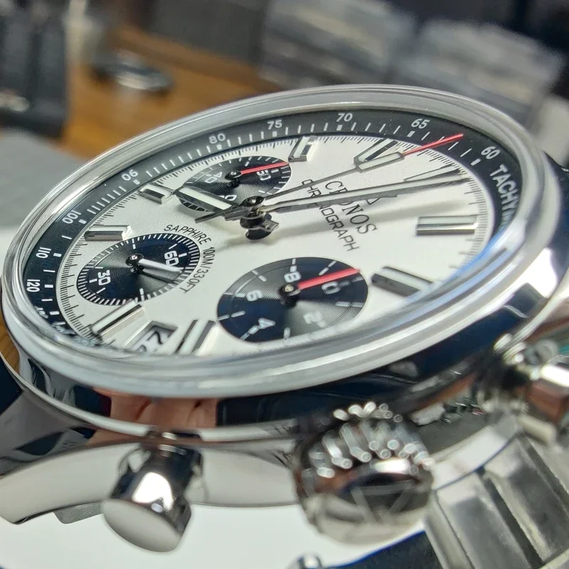 Часы Cronos L6035 Мужские кварцевые с хронографом 38 5 мм