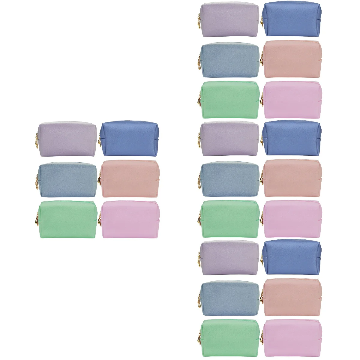 

24 Pcs Zipper Pouch Toiletry Portable Makeup Make for