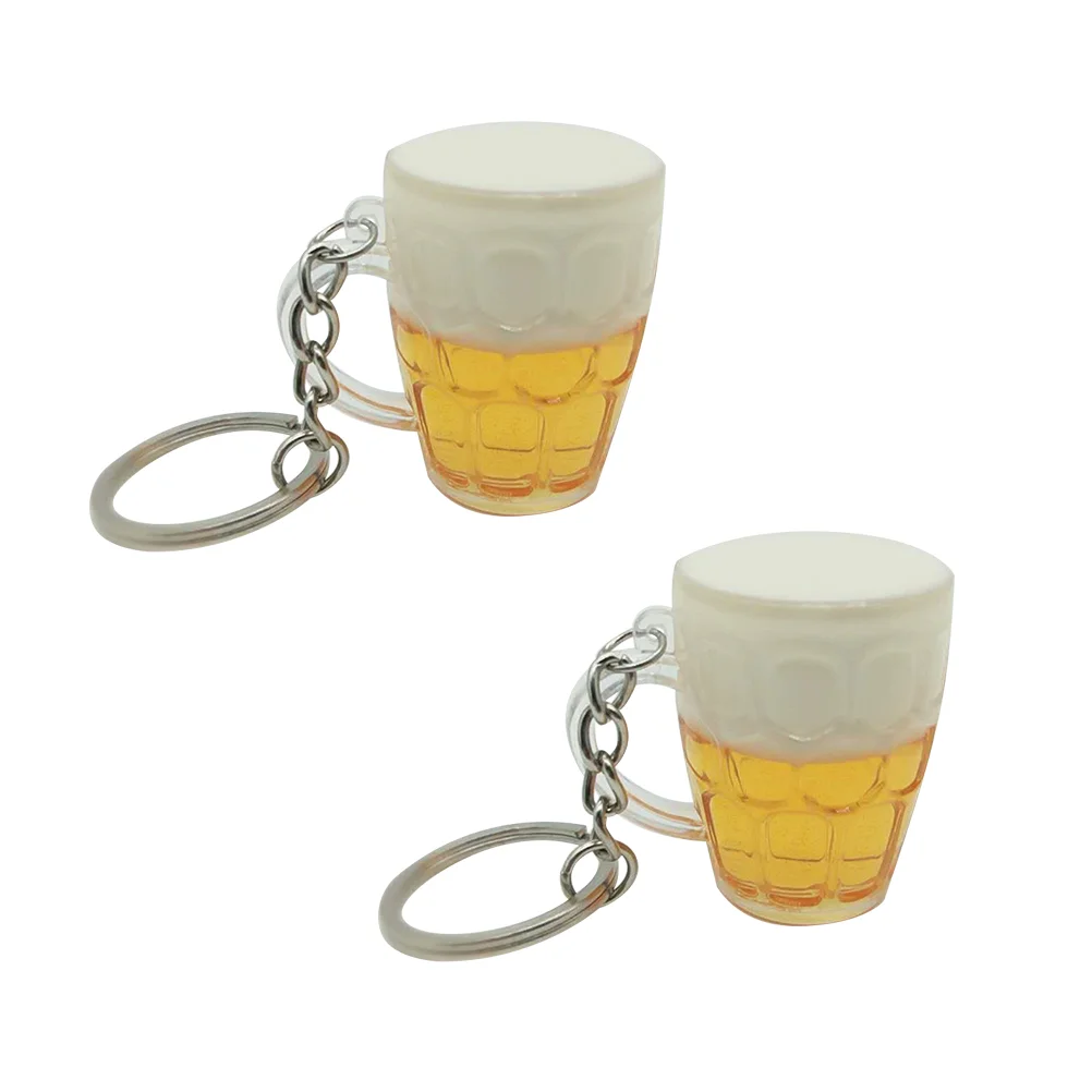 

Keychain Beer Key Pendant Gift Mug Day Keyring Backpack Novelty Purse Keychains Gifts Ring Charms Car Creative Hanging St S