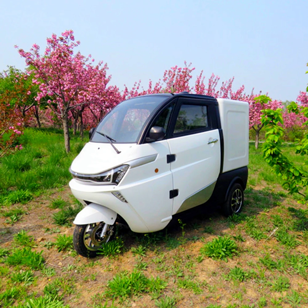 2022 Hot Selling Semi-Enclosed Electric Tricycle For Adults To Pick Up Children Pull Goods Solar Battery Car |