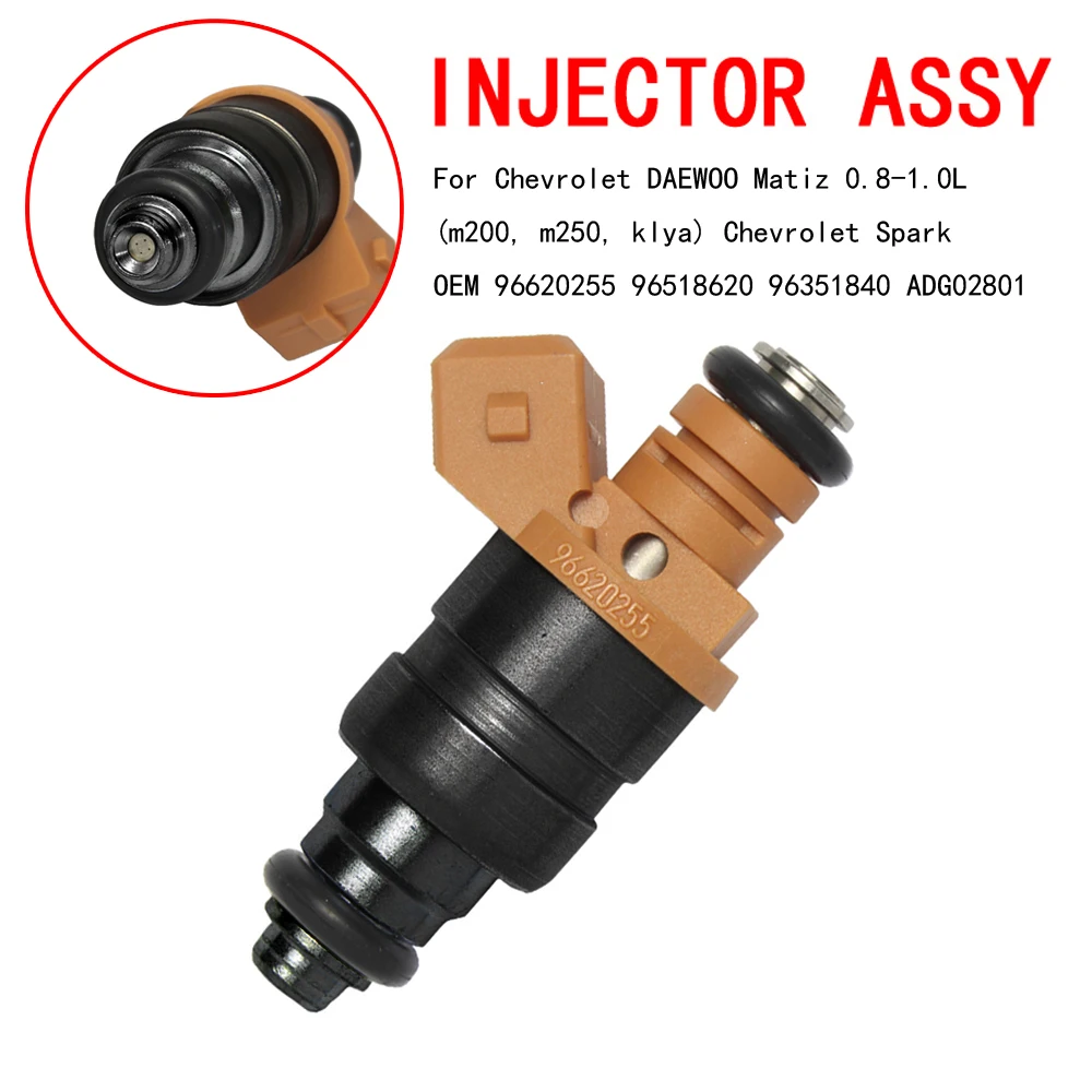 

Fuel Injector Nozzle For Chevrolet DAEWOO Matiz 0.8-1.0L (m200, m250, klya) Chevrolet Spark OEM 96620255 96518620 96351840 ADG