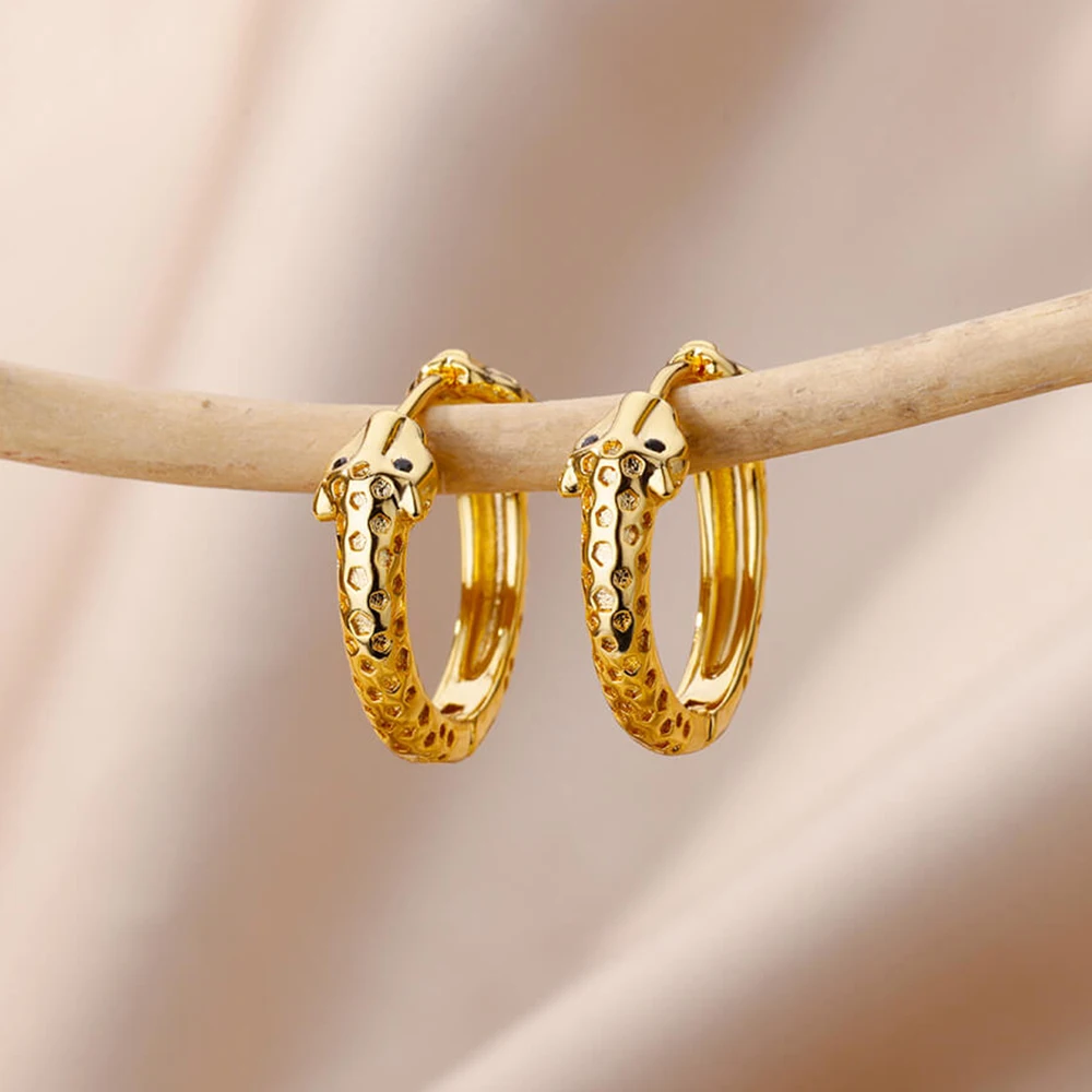 

Snake Hoop Earrings For Women Gold Color Stainless Steel Round Earring Female Fashion Ear Jewelry Brinco Gift 2023 Free Shipping