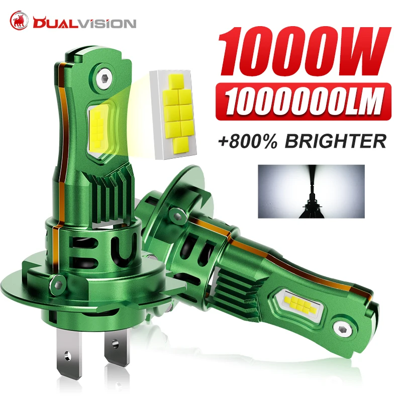 

2 шт. H1 H4 H7 светодиодная лампа CANBUS Lights H11 9005 HB3 9006 HB4 7535 чипы CSP беспроводной автомобильный светодиод с вентилятором 6000K 4300K противотуманные фары 12 В