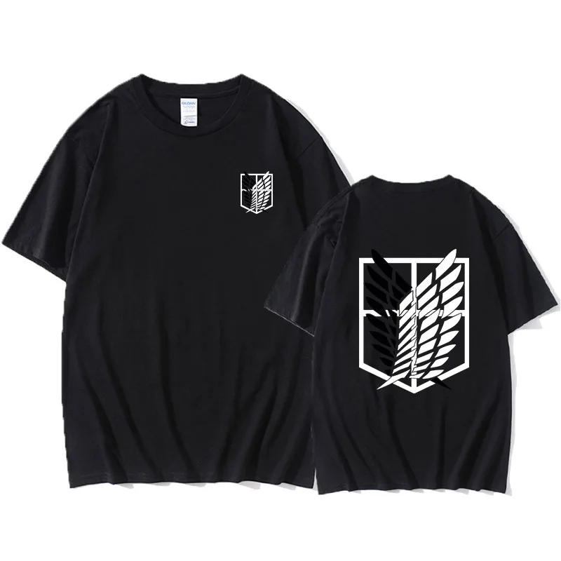 

Attack on Titan Printed T shirt Men’s Cotton Oversize Top Hip Hop Basketball Streetwear Short Sleeve Women Gym Clothing Summer