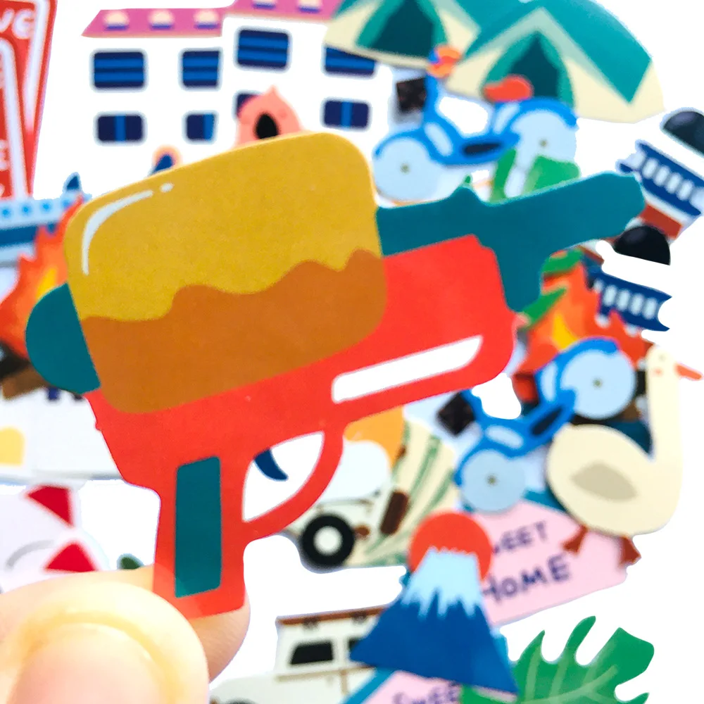 40 шт./упаковка водонепроницаемые наклейки на тему скейтборда мотоцикла гитары