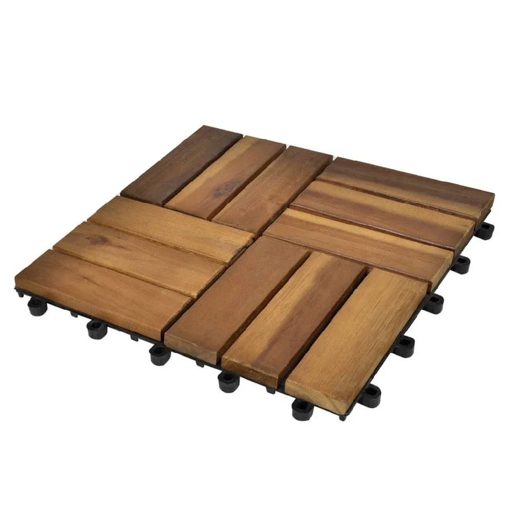 

Decking Tiles 11.8"x11.8" Acacia Set of 20