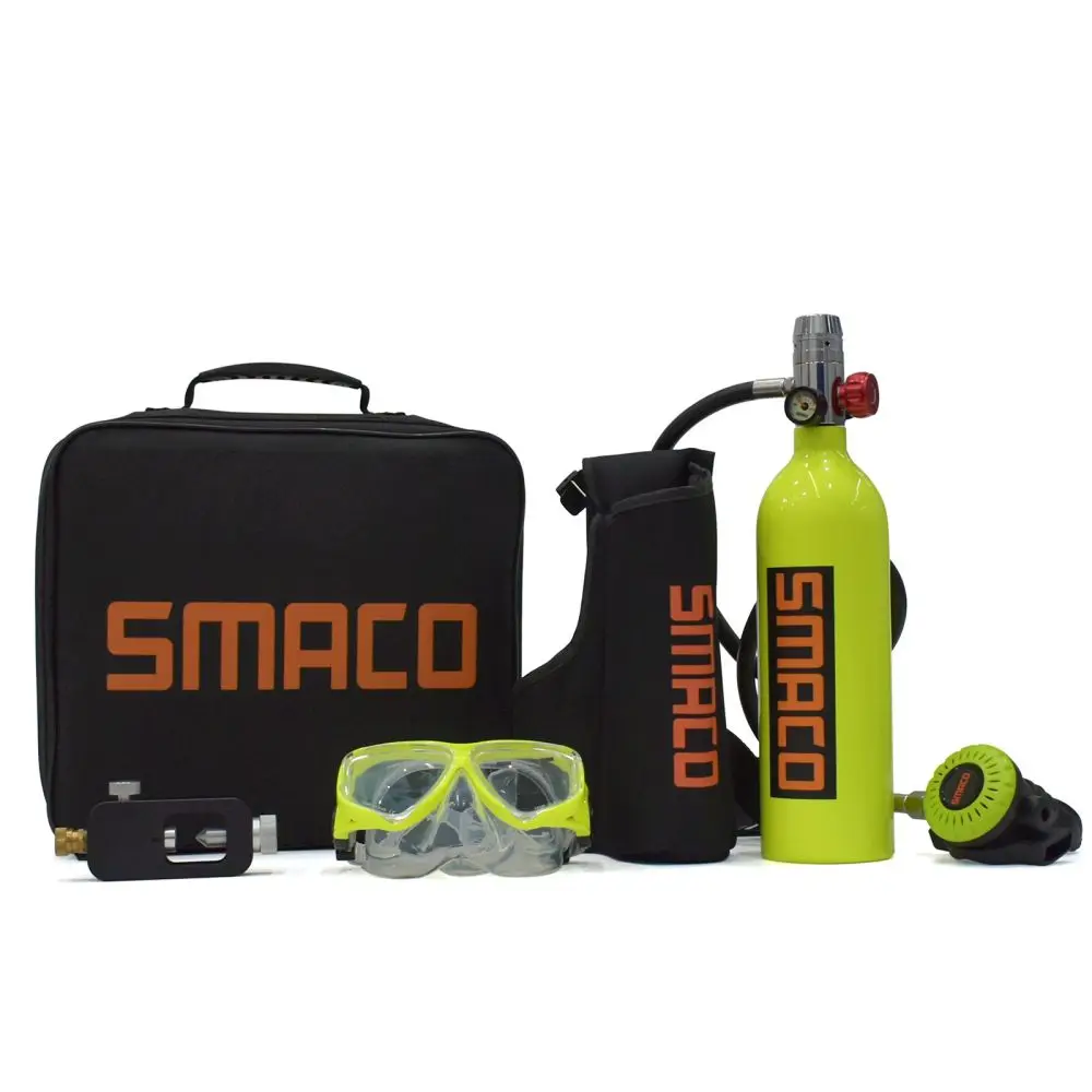 

SMACO S400 1L Mini Scuba Diving Tank Set Respirator Adapter Diving Bottle Oxygen Cylinder Snorkeling Scuba Diving Equipment