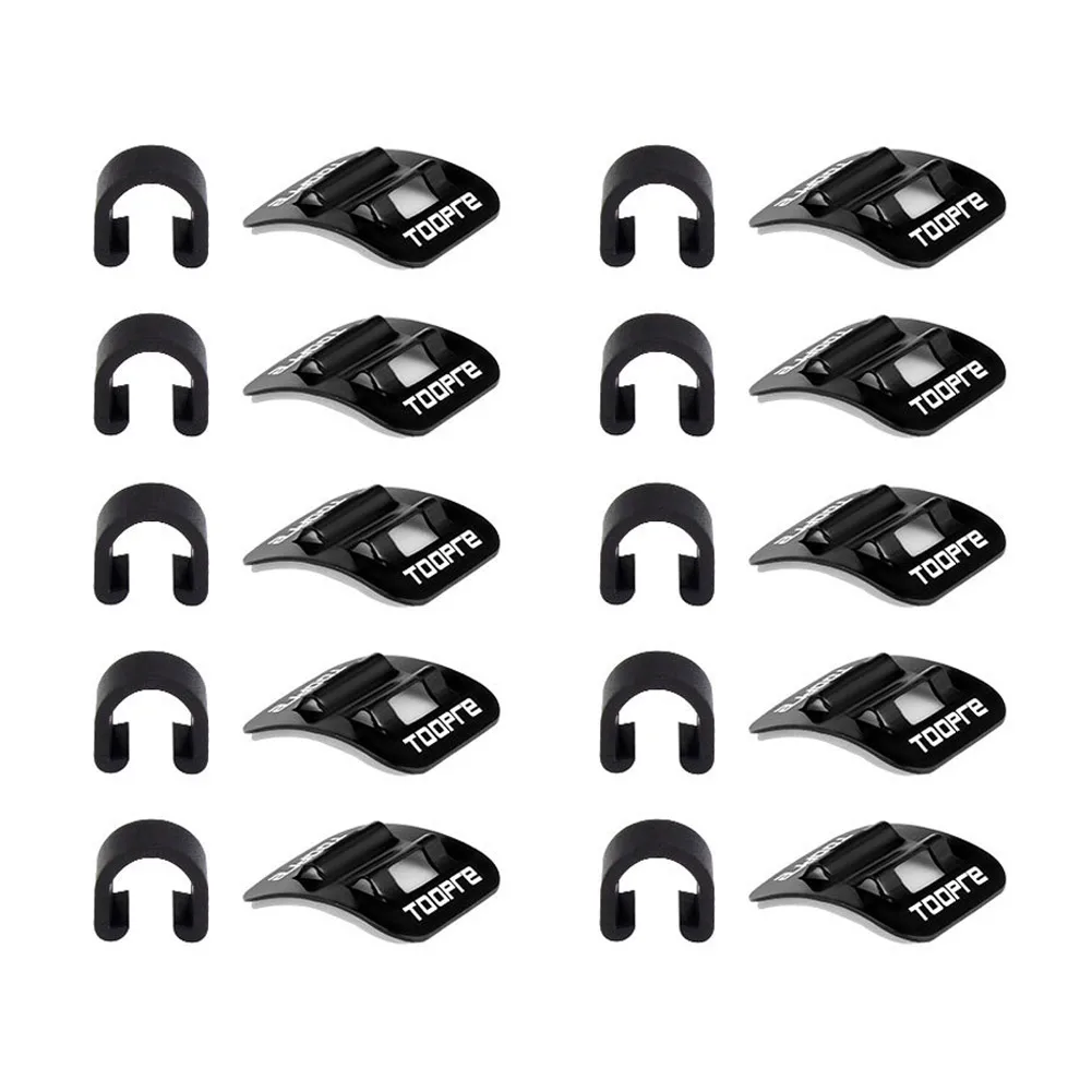 

10 Sets Mountain Bicycle Brake Cable Guide Seat Frame Tubing Fixing Clamp MTB Bike Oil Tube Fixed Clip Guide U Buckle Accessory