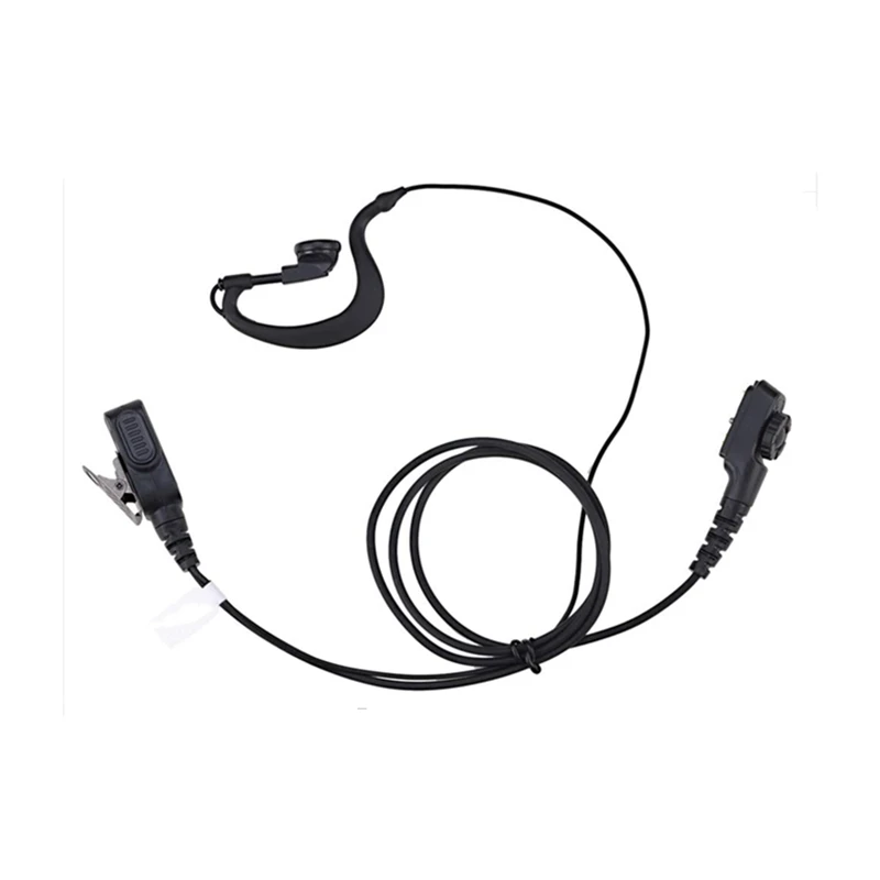 Earpiece for Hytera PD702 Radio G-Shape Surveillance Headset with Mic and PTT for Walkie Talkie 2 Way Radio