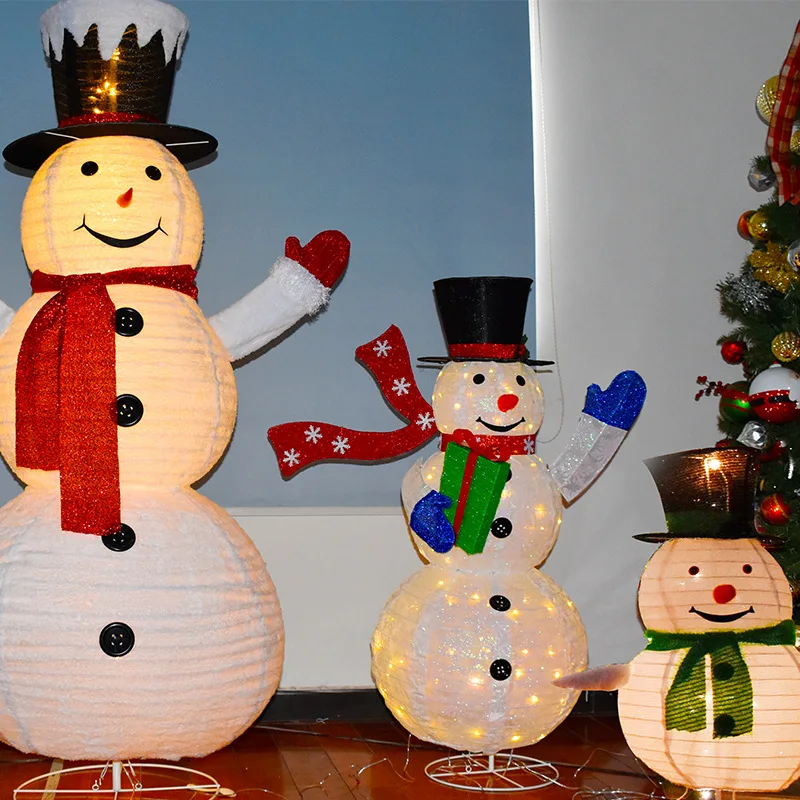 

180cm LED Illuminated Inflatable Snowman Air Pump Inflatable Toys Indoor Outdoor Holiday Christmas New Year Party Ornament Decor