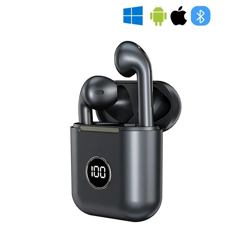 

2023 New Portable X1 J18 TWS New design V5.2 wireless earbuds LCD battery display earphone for sporting Smart Touch Control Sale