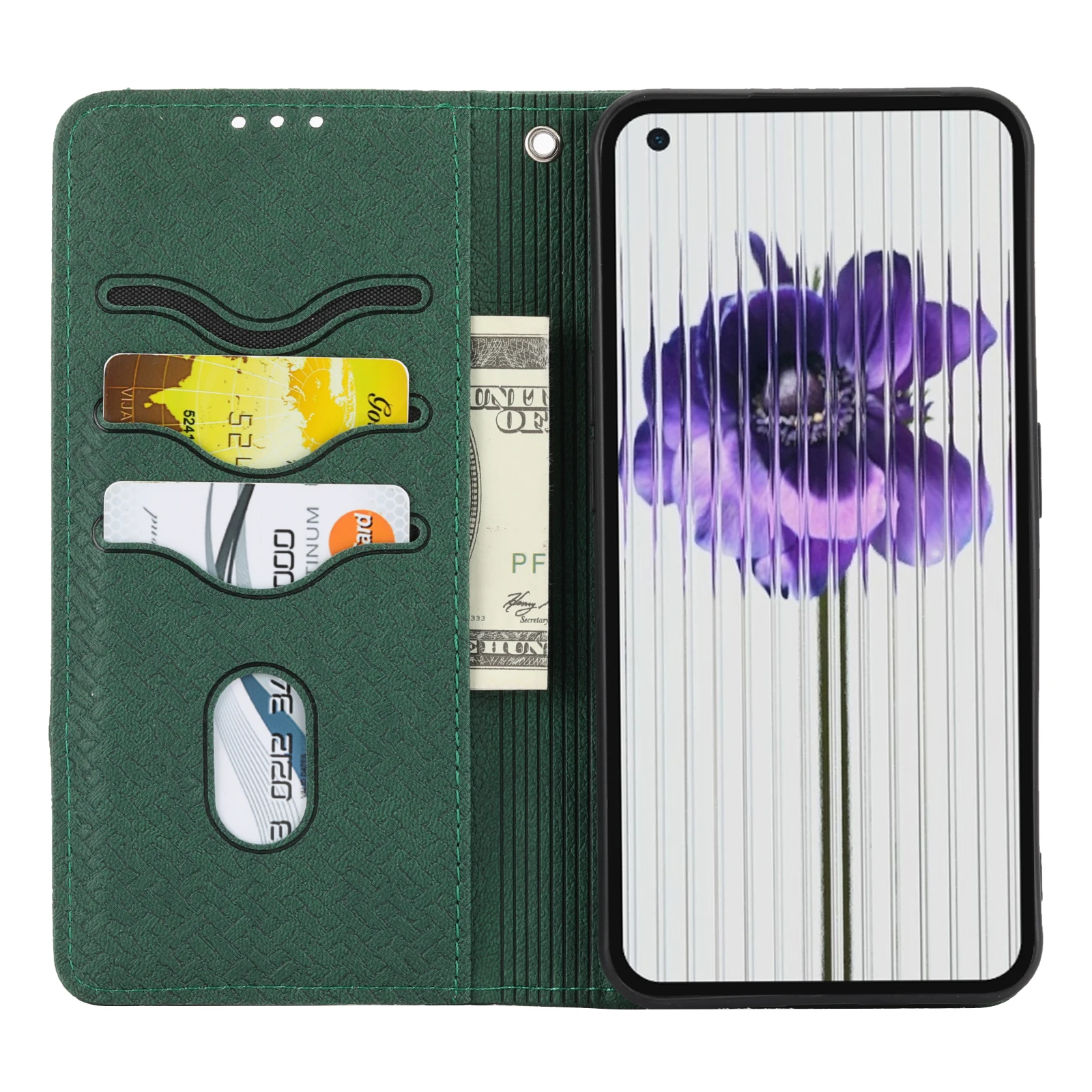 Кожаный противоударный флип-кошелек для телефона 1