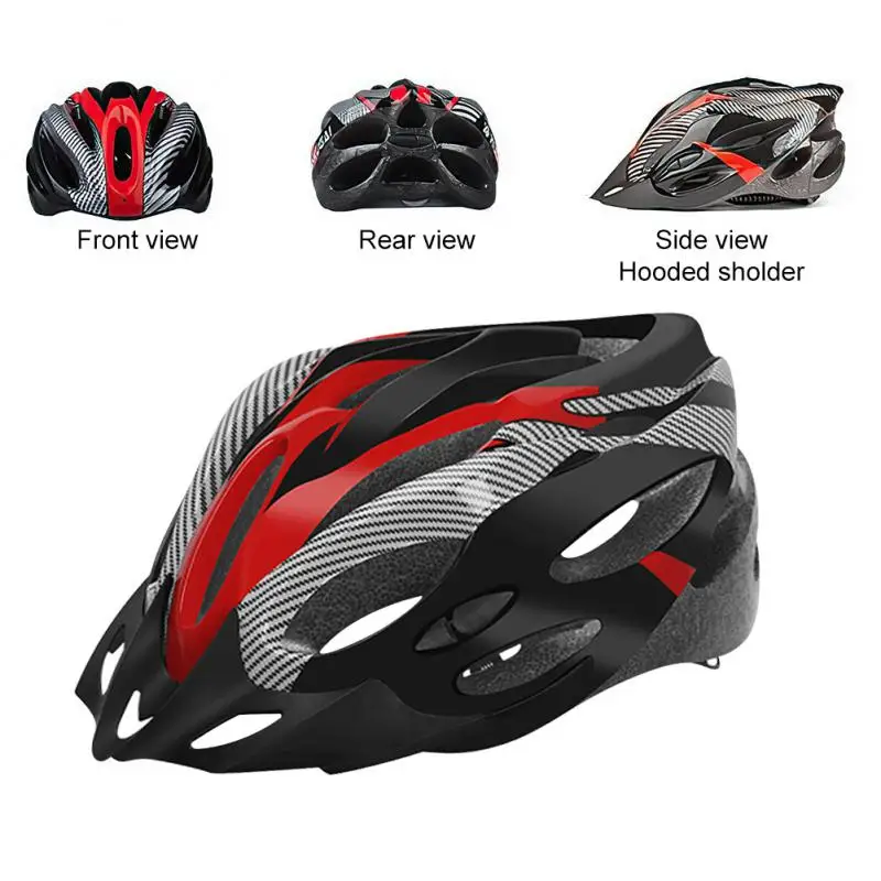 

AUBTEC Cycling Safety Helmet Outdoor Motorcycle Bicycle Integral Helmet Adjustable Adult Unisex Mountain Road Bike Safety Cap