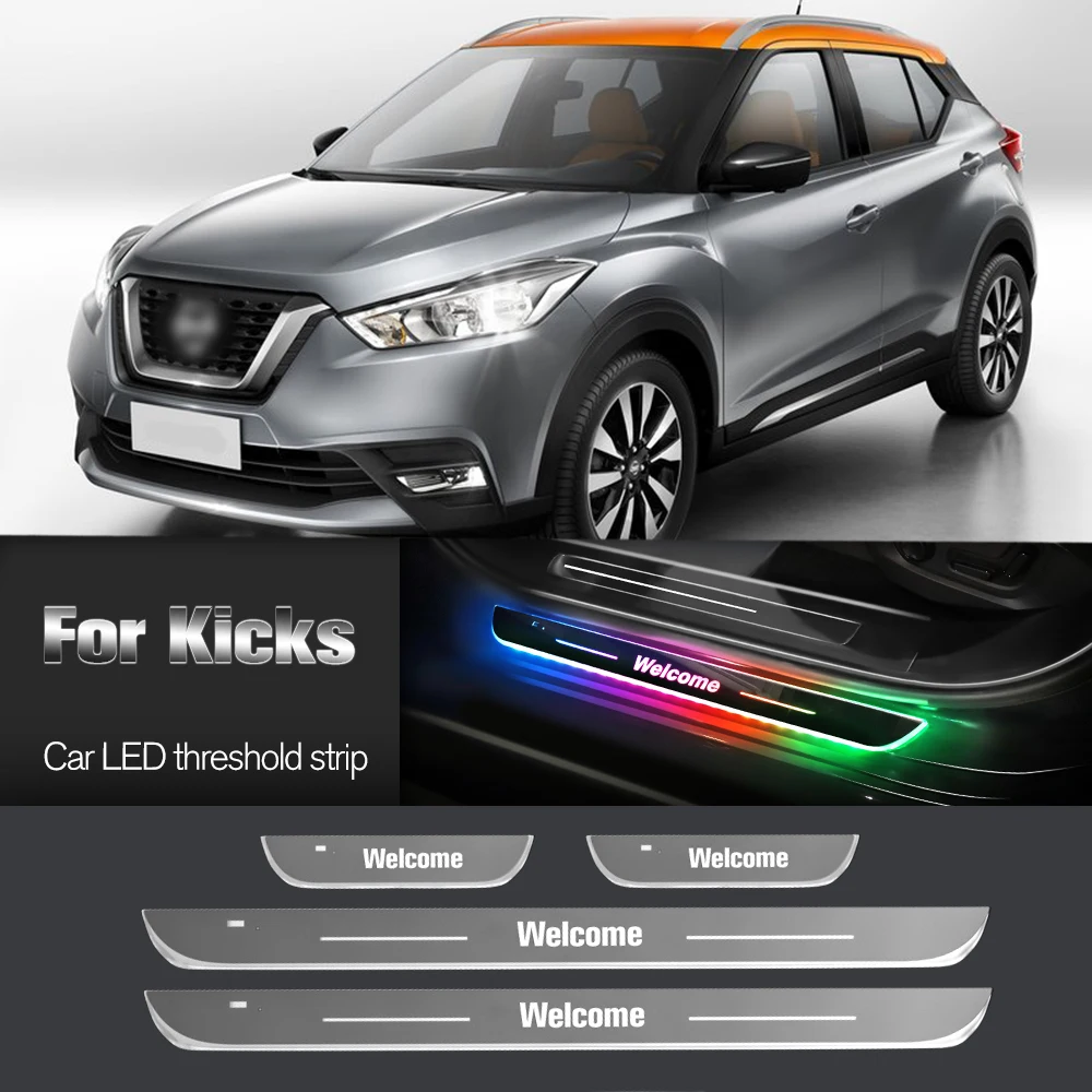 Автомобильный порог для Nissan Kicks 2017-2020 2018 2019 индивидуальный логотип светодиодный