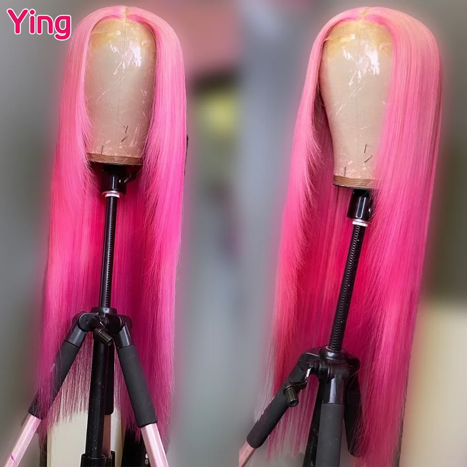 

Ying Omber Pink 180% Brazilian Remy 13x4 Transparent Lace Front Wigs #613 Blonde Colored Human Hair 13X6 Lace Frontal Wigs