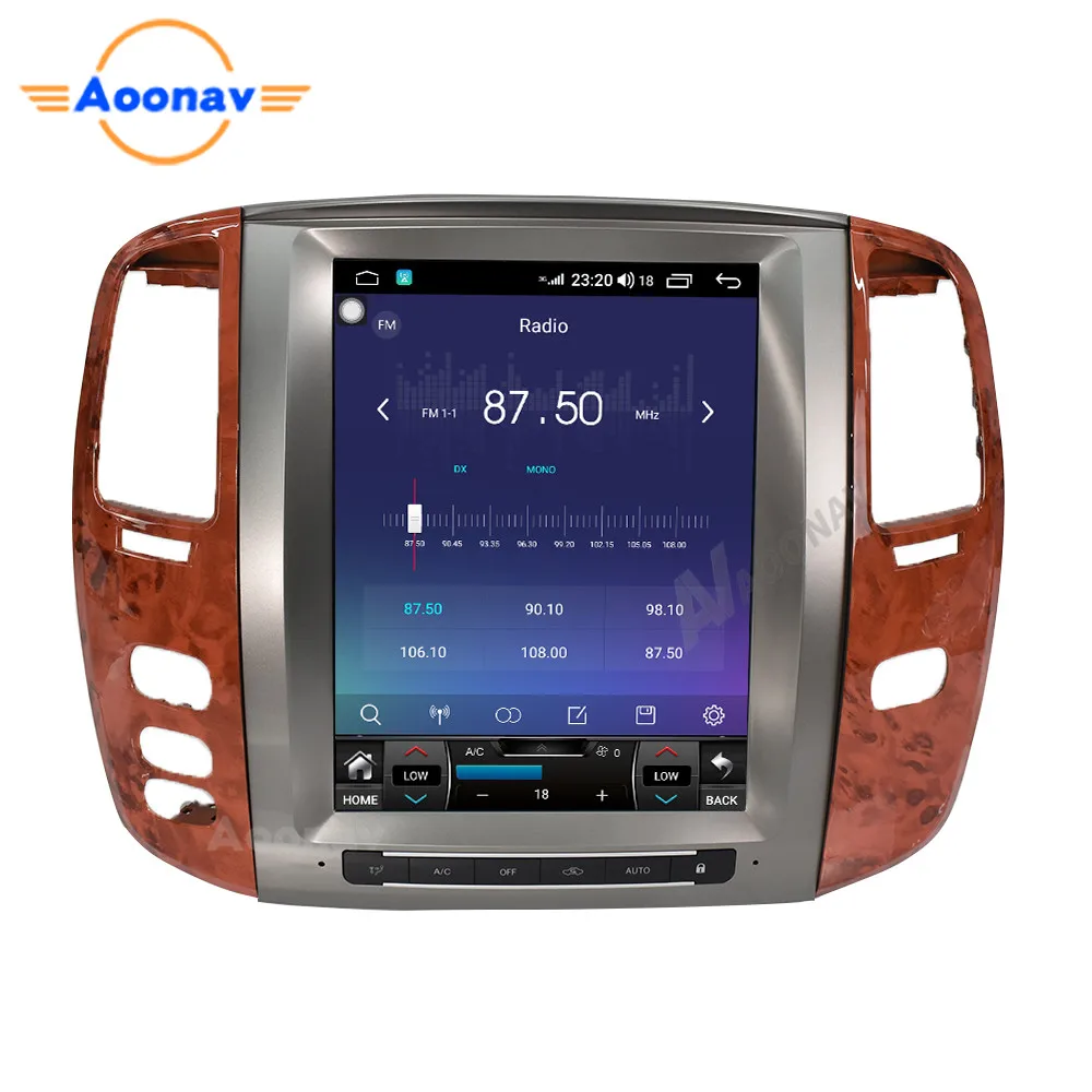 Автомобильный радиоприемник Tesla style Android 10 0 для Toyota Land Cruiser 1992-2007 LC100 LX470