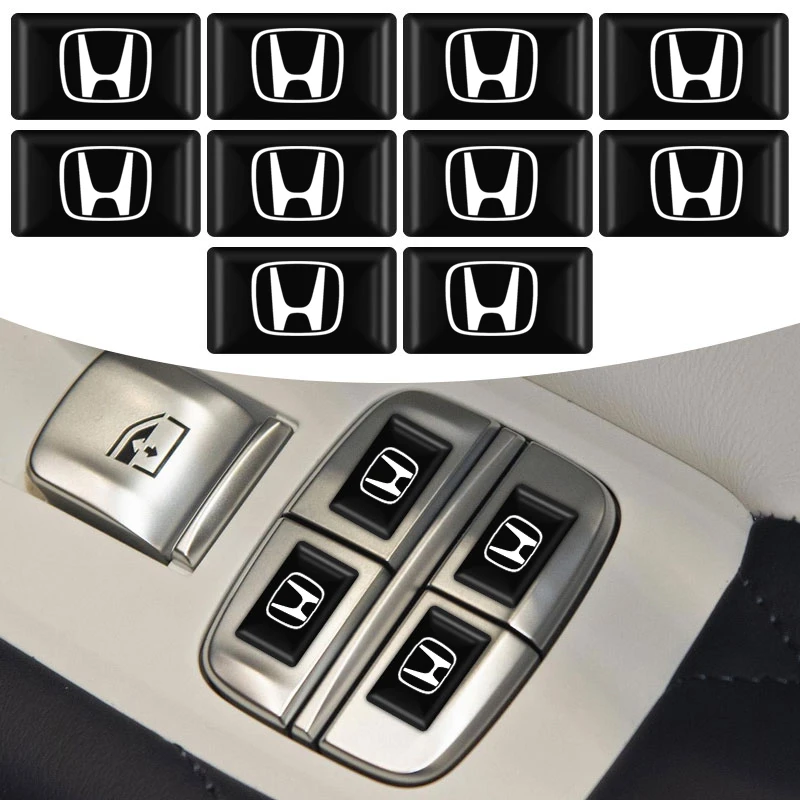 

Car Styling 3D Epoxy Decorative Emblem Small Decorative Badge For Honda Civic XR-V HR-V City Accord Odyssey Spirior Jazz Emblems