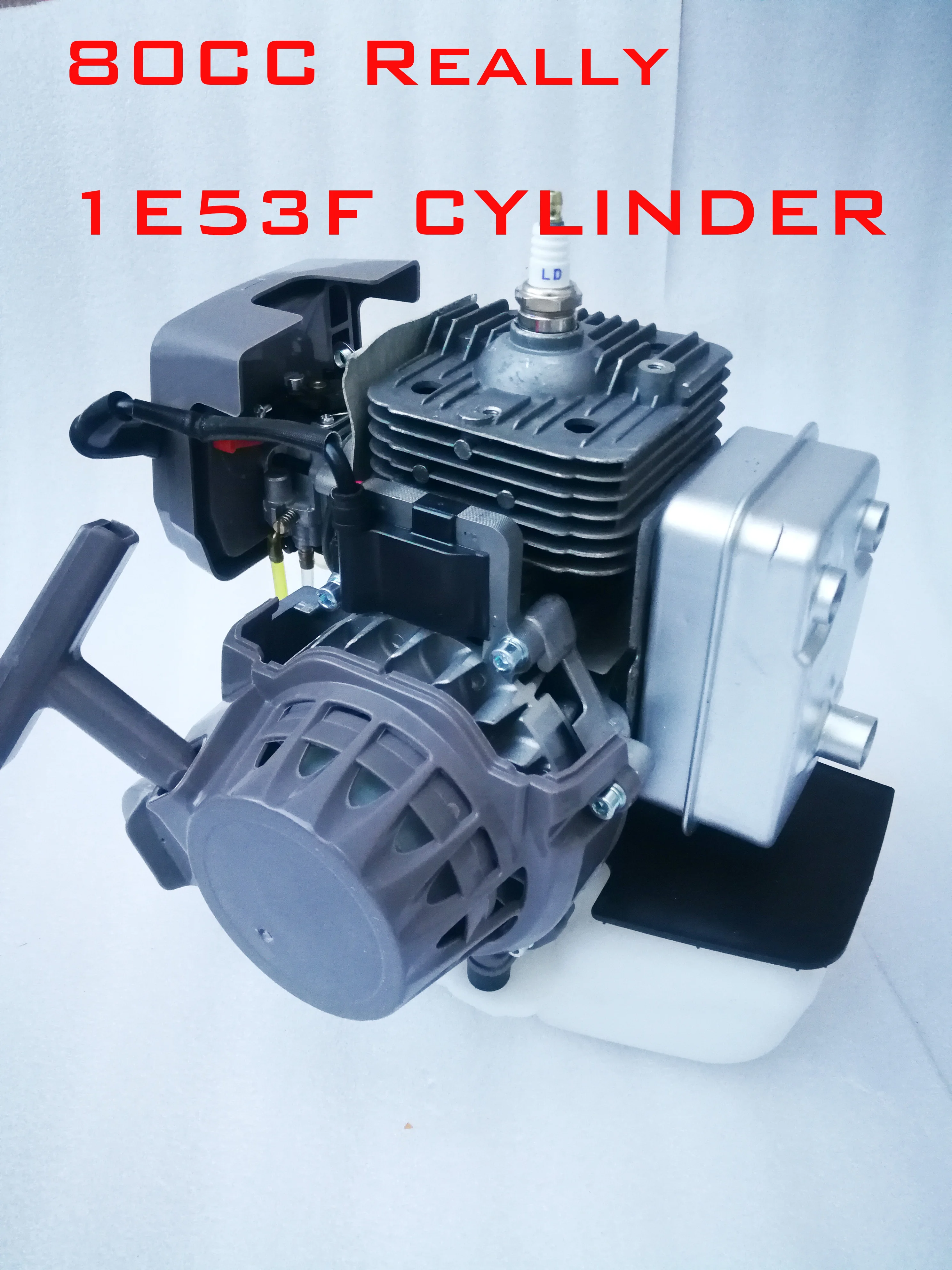 Really 80cc 1E53F 2T Gasoline Engine 2 Stroke For Earth Drill Brush Cutter Goped Scooter Outboard Motor Not 63cc Olive Shaker