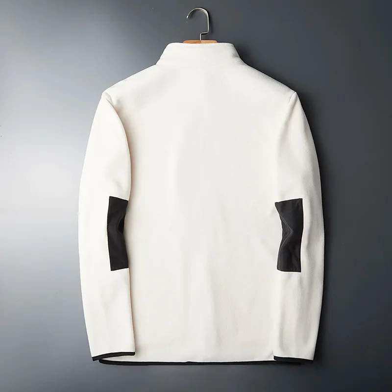 MRMT 2024 Brand New Fleece Men's Polar Jacket Top Double-Sided Thickened Sweater Cardigan Jackets