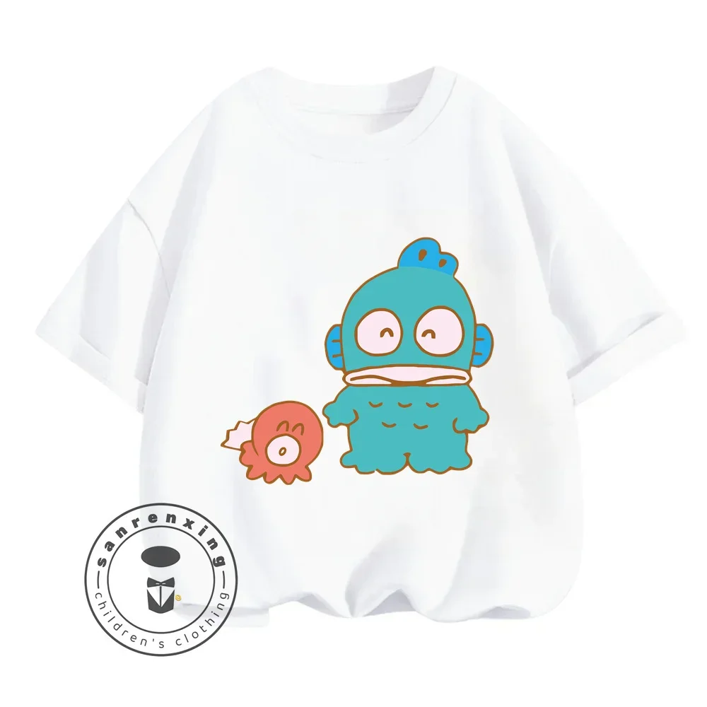 Летняя детская любимая футболка Rusalka Hunton Monster Ugly Fish с мультяшным дизайном и