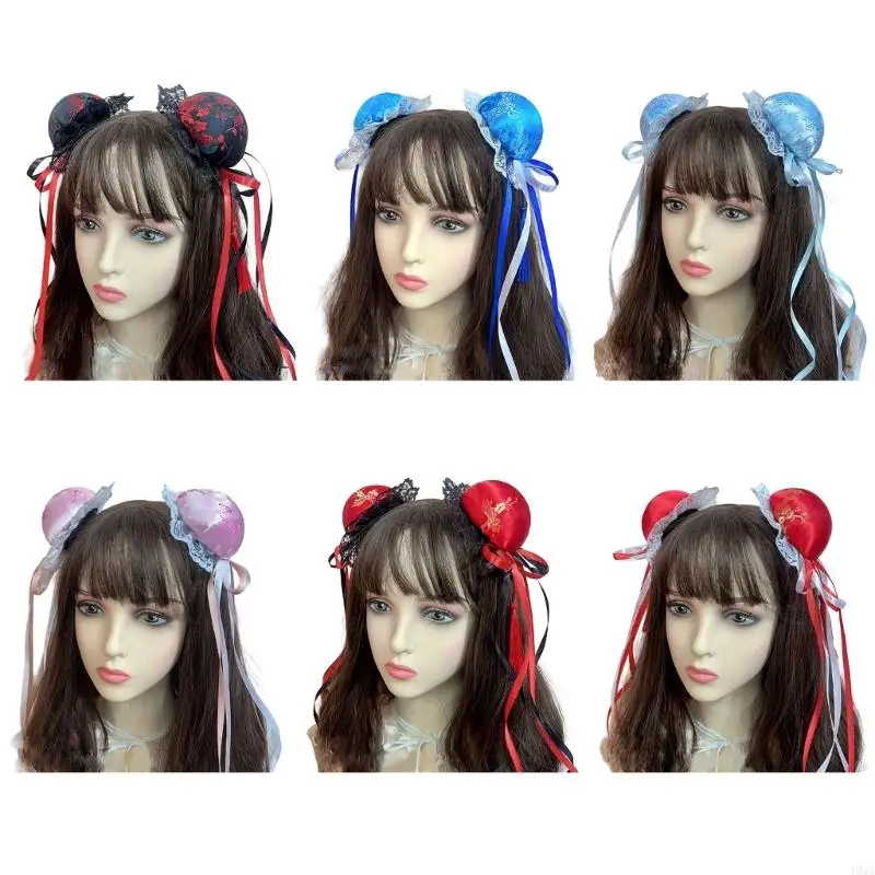 Розничная/капля доставка волос на крышку китайского стиля Bowknot Hair Clip Cosplay Barrettes Party
