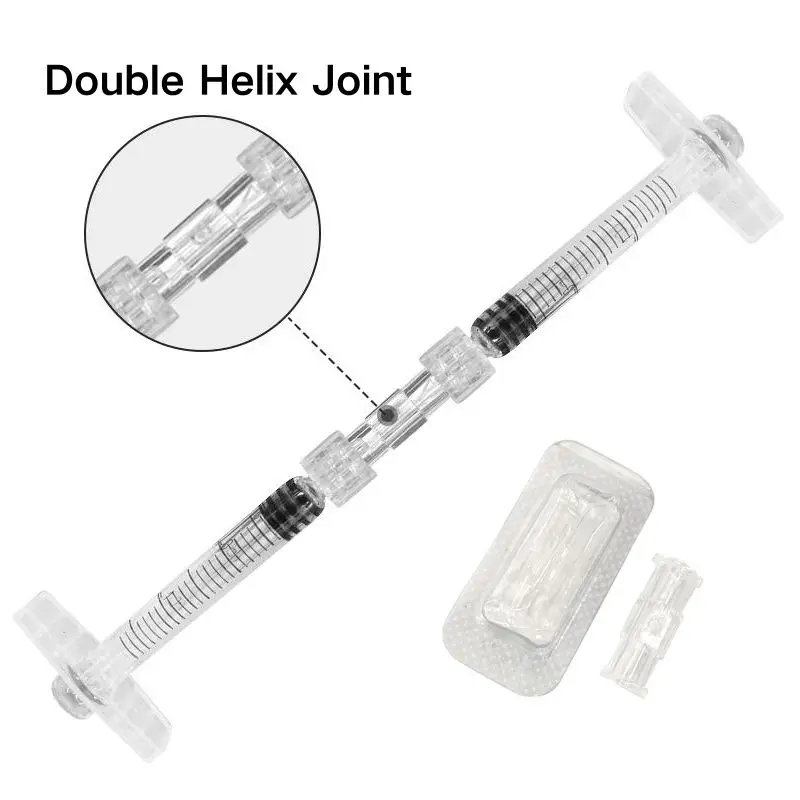 Фото Картридж MesoGun EZ, разъем для шприца Люэра, прозрачная муфта с двойной резьбой, полипропиленовый пластиковый одноразовый медицинский шприц №4