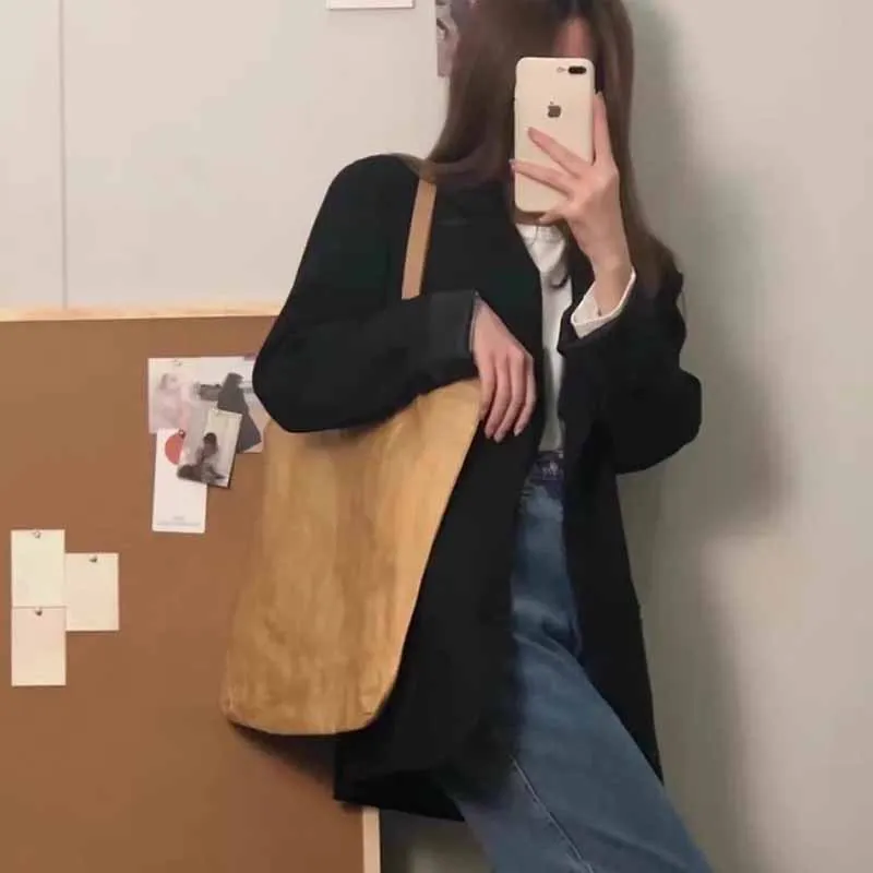 Весенне-осенний женский пиджак в британском стиле цвета хаки однотонный